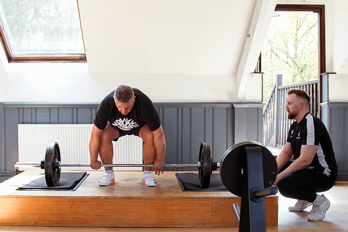 Setting up for a Deadlift